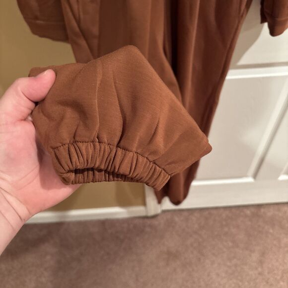 NWT Varley Double Soft Jessie Jumpsuit Women’s Large Brown Anthropologie - Picture 8 of 12